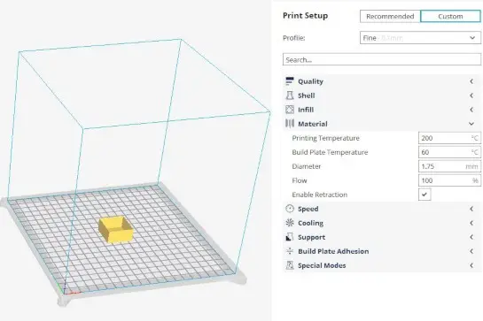 Calibración de la tasa de flujo de la impresora 3D
